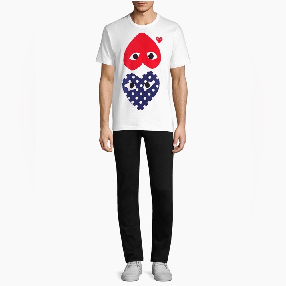 Comme des Garçons PLAY Polka Dot Heart Graphic Tee